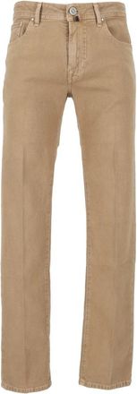 Jacob Cohen Bard Fast 5 Pocket Broek - Heren - Regular Fit Jeans - Bruin - W34 - Katoen - Jeans