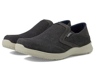 Nunn Bush Conway EZ Canvas Moccasin Toe Slip-On Easy Slip-In Loafer Mens Lace-up Boots Grey : 10.5 W (EE)