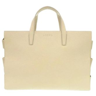 Loewe Pre-owned Tote Bag - Dames - Vintage Shopper - Beige - ONE Size - Leer - Vintage