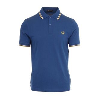 Fred Perry Polo Shirts, male, Blue, Size: XL Stylish T-shirts and Polos