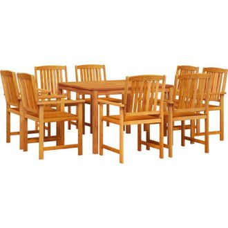 vidaXL Vidaxl Juego De Comedor De Jard&iacute;n 9 Pcs 180 X 90 X 75 Cm