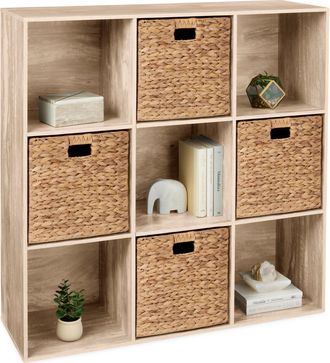 Best Choice Products 9-Cube Bookshelf, 13.5in Display Storage System, Organizer w/ Removable Back Panels