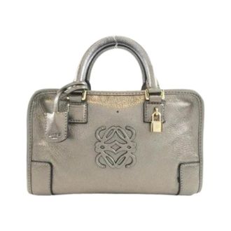 Loewe Pre-owned Handbag - Dames - Pre-owned - Grijs - Maat: ONE Size Leer