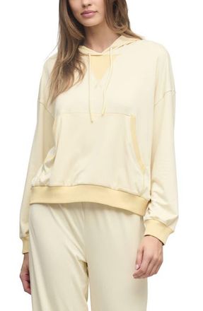 Barefoot Dreams Butterchic Crop Hoodie in Daffodil at Nordstrom, Size X-Small