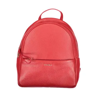 Coccinelle Red Leather Womens Womens Backpack