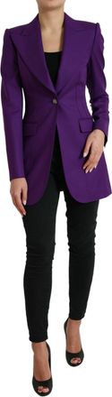 Dolce & Gabbana Paarse Blazer Met Tailored Fit