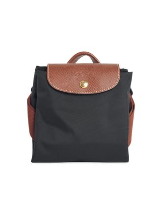 Longchamp M Mochila de tela negra Le Pliage Original