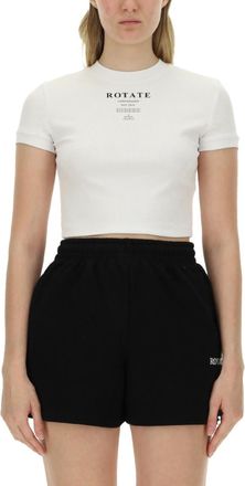 Rotate White Logo Crew Neck T-Shirt