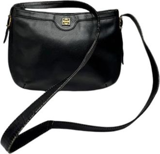 Givenchy Pre-owned Leather Shoulder Bag - Dames - Vintage Schoudertas - Zwart - ONE Size - Leer - Vintage