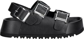 Buffalo Jane Athena Buckle - Dames - Sandalen - Zwart - 37 EU - Schoenen