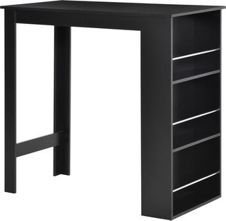 HOMCOM Mesa de bar 112x57x106 cm negro