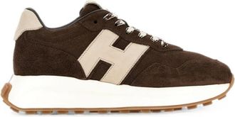 Hogan Brown H641 Leather Sneakers