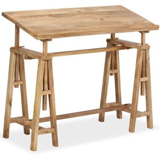 vidaXL Drafting Table Solid Mango Wood 116x50x76 cm Vidaxl