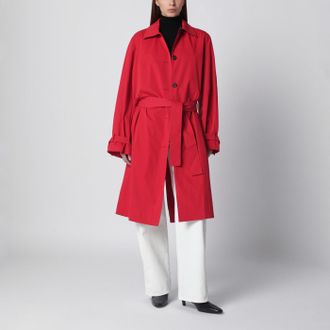 Toteme Red organic cotton trench coat