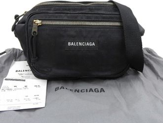 Balenciaga Black Nylon Sling Bag (Pre-Owned)
