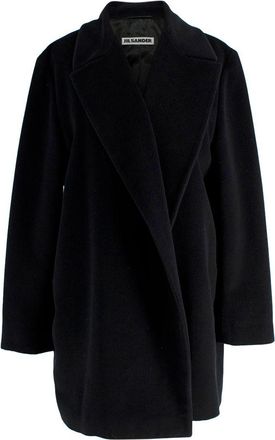 Jil Sander Black Soft Angora Wool Blend Coat/Jacket Size XL