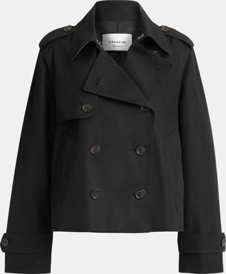 Coach Womens Short Trench - Black - Size X-Small