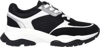 Baldinini Suede en Mesh Sneaker - Dames - Sneakers - Zwart - 40 EU - Leer - Schoenen