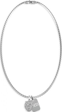 Guess JUMN01300JWSTT-U Mens Lion King Necklace - Silver Stainless Steel - One Size