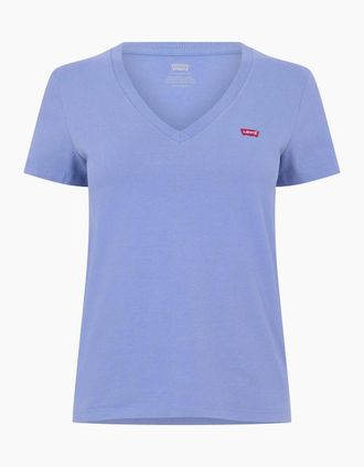 Levi's Womens Perfect Vneck - Blue - Size: 10