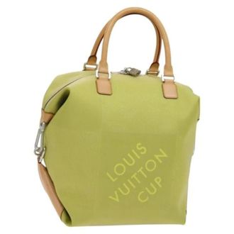 Louis Vuitton Tweedehands Canvas Louis Vuitton tassen - Dames - Pre-owned - Geel - Maat: ONE Size Leer