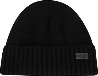 Barbour Zwarte wollen blend Beanie Muts - Heren - Hoeden - Zwart - ONE Size - Wol - Accessoires