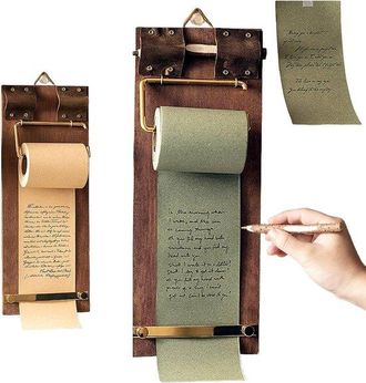 OEM Carpeta Con Notas Adhesivas, 1 Pieza Portapapeles Vintage, Recargable, Rollo De Papel Kraft, Para Oficinas, Cocinas Y Comedores (verde)