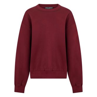 Dolce & Gabbana DG Logo Patch Sweatshirt - male - Dolce & Gabbana - Sweatshirts - Red - XL - Sweatshirts & Hoodies