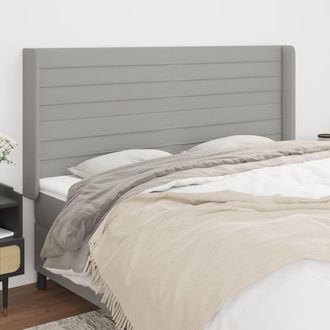 vidaXL Cabecero Con Orejas De Tela Gris Claro 183x16x118/128 Cm Vidaxl