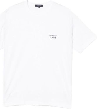 Comme Des Gar&ccedil;ons T-shirt met logo - Heren - T-shirts - Wit - XL - Katoen - Tops