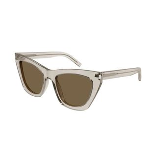 Saint Laurent Zonnebril - unisex - Accessoires - Beige - Maat: 55 MM Nylon