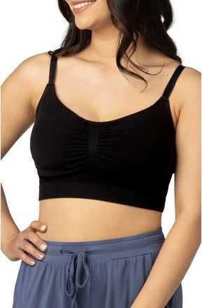 Kindred Bravely Busty Sublime Hands-Free Pumping Lounge & Sleep Bra- Fits sizes 30E - 46H in Black at Nordstrom, Size X-Large