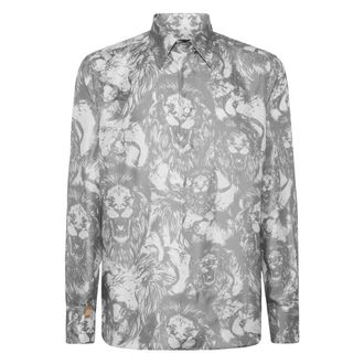 Billionaire Boys Club Overhemden, Heren, Wit, 5Xl, Gold Cut Silk Shirt