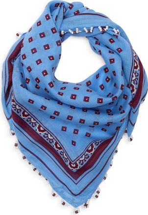 Madewell Beaded Bandana in Cotton Blend in Retro Blue at Nordstrom