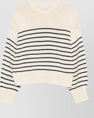 Alysi striped cotton crewneck sweater