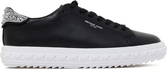 Michael Kors Zwarte Lage Top Kristal Sneakers - Dames - Sneakers - Zwart - 36 EU - Leer - Schoenen