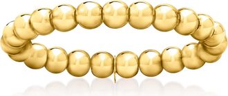 RS Pure by Ross-Simons 3mm 14kt Yellow Gold Bead Stretch Ring