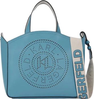 Karl Lagerfeld K/Circle Small Tote - Dames - Shoppers - Blauw - ONE Size - Leer - Tassen