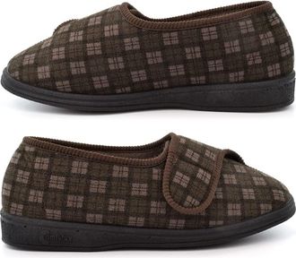 Generic Mens Wide Fit Slippers Mens Extra Large Slippers Size 6 Boys Slipper Size 8 Extra Large Slipper EE Width Washable Wide Touch Fastening Rubber Sole Siz