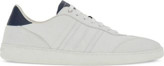 Ferragamo logo-debossed leather sneakers - men - CALFSKIN/Fabric/CALFSKIN/Rubber - 11.5 - White