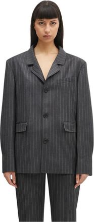 J.W.Anderson Open Back Tailored Blazer - Dames - Blazers - Grijs - M - Wol - Jassen