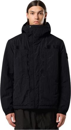 Stone Island Warp Rib Nylon-TC Capuchonjas - Heren - Winterjassen - Zwart - XL - Nylon - Jassen