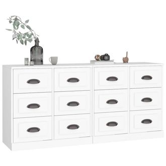 Berkfield Home Sideboards 2 pcs White Engineered Wood