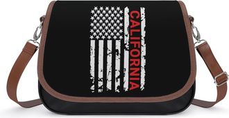 Generic California US Flag Fashion Womens Crossbody Bags Novelty Handbag Shoulder Bag Purse