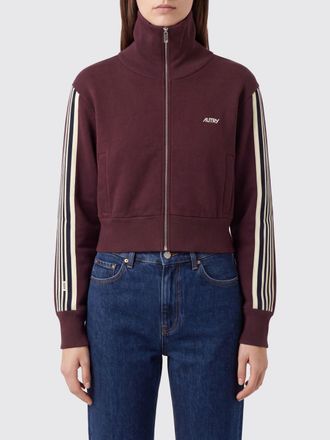 Autry Slim Fit Zip-Up Sweatshirt in Technical Jersey with High Neck