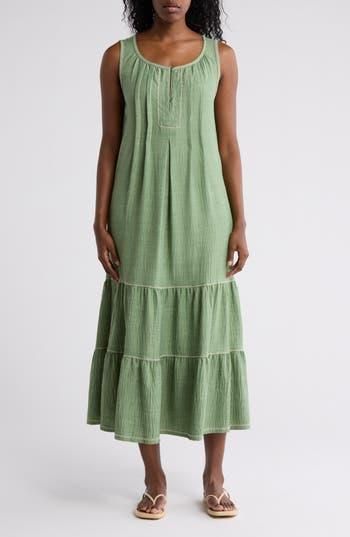 max studio green dress Mesh Sleeveless Maxi In Whether youre attending a summer soire or enjoying a casual day out Mac Studio, Green dress, navy