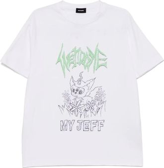 We11done T-shirt My Jeff con stampa - Bianco