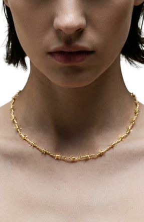 The M Jewelers NY Danielle Barb Wire Choker Necklace in Gold at Nordstrom