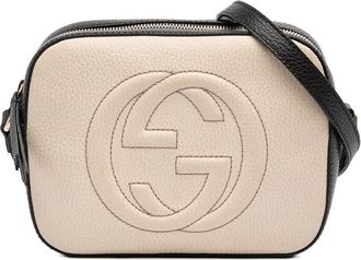 Gucci Pre-owned Gucci Small Bicolor Leather Soho Disco Crossbody Ladies 431567 520981
