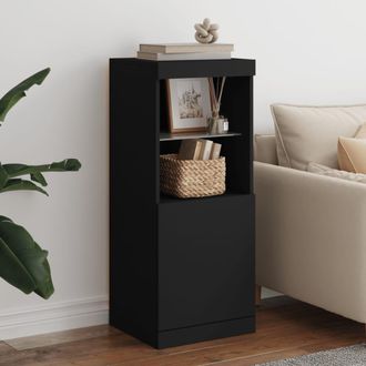 Berkfield Home Sideboard with LED Lights Black 41x37x100 cm | Size: 41 x 37 x 100 cm